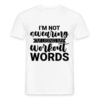 Je ne jure pas que j’utilise mes mots d’entraînement 2 - T-shirt homme - blanc - Devant - AI Model Male 178 dark (178cm)