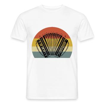 Retro Accordion Instrument Accordions Accordionist - Men's T-Shirt - white - Front - AI Model Male 178 dark (178cm)