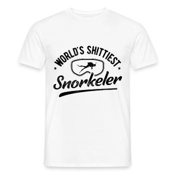 World's Shittiest Snorkeler Scuba Diver Diving Sno - Männer T-Shirt - Weiß - Vorne - AI Model Male 178 dark (178cm)