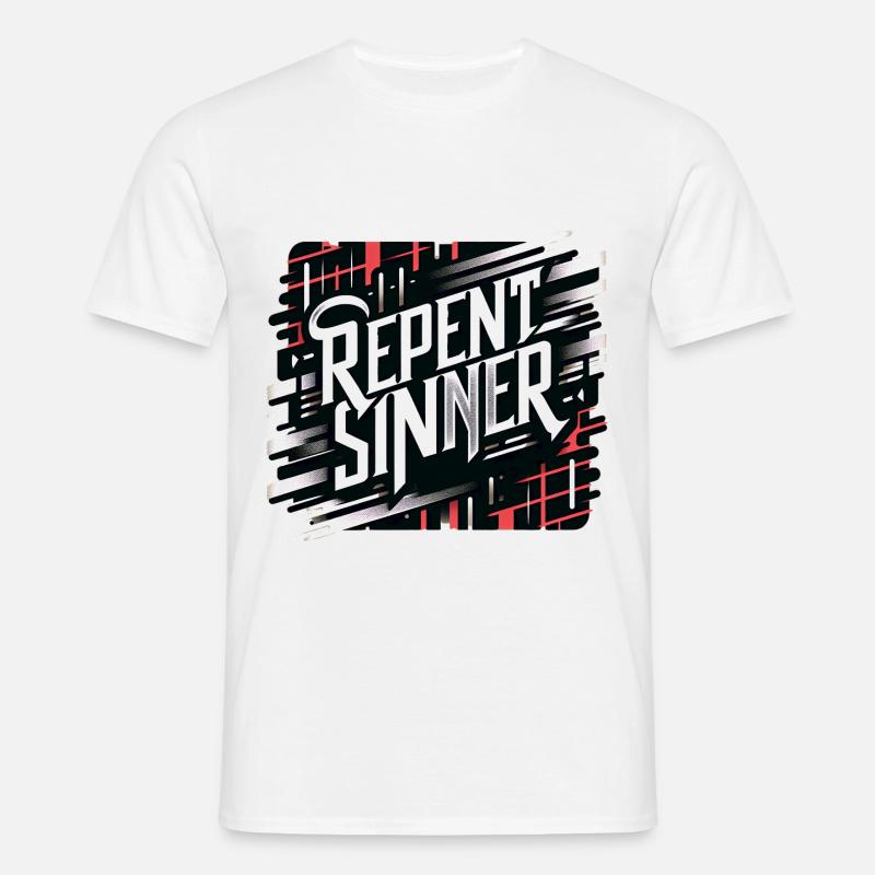 Repent Sinner 18 - Männer T-Shirt - Weiß
