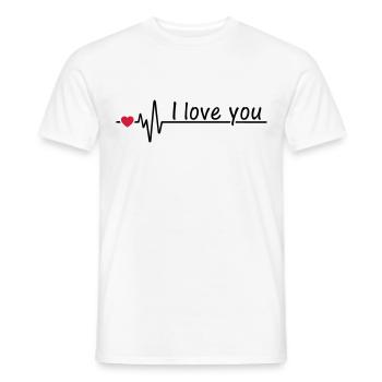 I love you love you love you girlfriend boyfriend - Men's T-Shirt - white - Front - AI Model Male 178 dark (178cm)