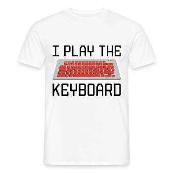I Play The Keyboard Programmer Software Developer - Männer T-Shirt - Weiß - Vorne - AI Model Male 178 dark (178cm)