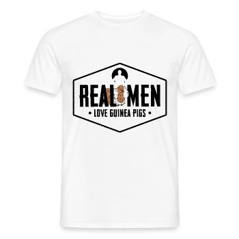 Real Men Love Guinea Pigs Animal Lover Pet Owner G - Männer T-Shirt - Weiß - Vorne - AI Model Male 178 dark (178cm)