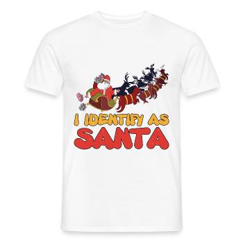 I Identify As Santa 6 - Men's T-Shirt - white - Front - AI Model Male 178 dark (178cm)