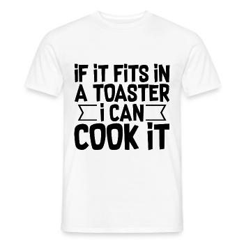 If It Fits In A Toaster, I Can Cook It 2 - Männer T-Shirt - Weiß - Vorne - AI Model Male 178 dark (178cm)