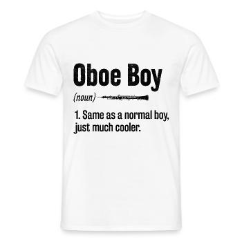 Oboe Boy Oboe Basoonist Marching Band Instrument B - Men's T-Shirt - white - Front - AI Model Male 178 dark (178cm)