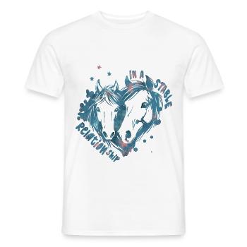 Gift for Equestrian Horse Heart Pony Equestrian Life - Men's T-Shirt - white - Front - AI Model Male 178 dark (178cm)