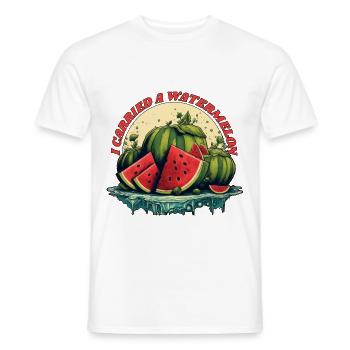 I Carried A Watermelon 18 - Männer T-Shirt - Weiß - Vorne - AI Model Male 178 dark (178cm)