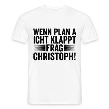 Prénom Chris Christoph - T-shirt homme - blanc - Devant - AI Model Male 178 dark (178cm)