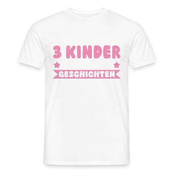 Mom of 3 children - Men's T-Shirt - white - Front - AI Model Male 178 dark (178cm)