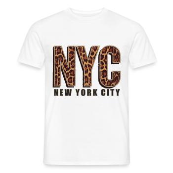 New York City Skyline - Männer T-Shirt - Weiß - Vorne - AI Model Male 178 dark (178cm)