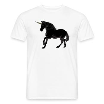 Licorne sauvage, le noir rare - T-shirt homme - blanc - Devant - AI Model Male 178 dark (178cm)