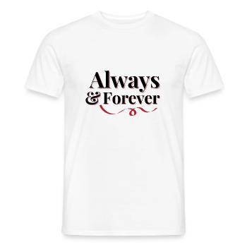 Toujours et pour toujours - T-shirt homme - blanc - Devant - AI Model Male 178 dark (178cm)