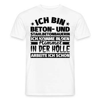 Beton- und Stahlbetonbauerin Geschenk lustig Himme - Männer T-Shirt - Weiß - Vorne - AI Model Male 178 dark (178cm)