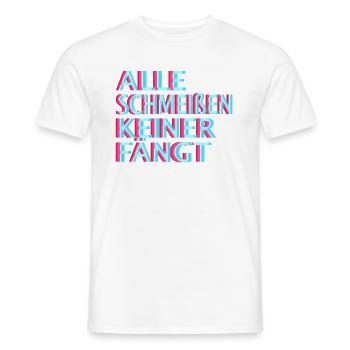 Techno Raver EDM Uptempo Speedcore Tekk Hardtekk - Männer T-Shirt - Weiß - Vorne - AI Model Male 178 dark (178cm)