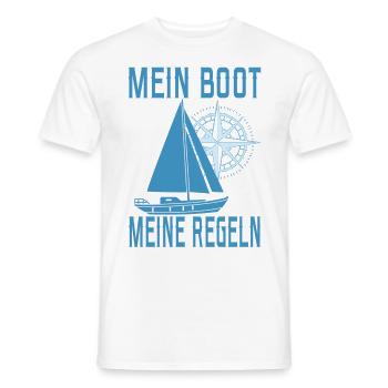 Segeln Segelboot Segler Käpten Segelschein Käpt'n - Männer T-Shirt - Weiß - Vorne - AI Model Male 178 dark (178cm)