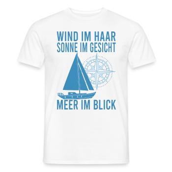 Segelschein Segler Käpt'n Segeln Segelboot Käpten - Männer T-Shirt - Weiß - Vorne - AI Model Male 178 dark (178cm)
