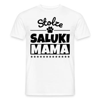 Stolze Saluki Mama - Männer T-Shirt - Weiß - Vorne - AI Model Male 178 dark (178cm)