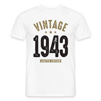 Vintage 1943 79th Birthday - Men's T-Shirt - white - Front - AI Model Male 178 dark (178cm)
