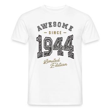 Awesome Since 1944 78th Birthday - Men's T-Shirt - white - Front - AI Model Male 178 dark (178cm)