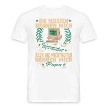 Programmierer Computer Informatiker Vater Papa - Männer T-Shirt - Weiß - Vorne - AI Model Male 178 dark (178cm)