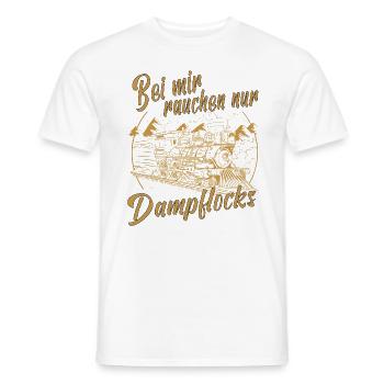 Dampflok Lokführer Eisenbahner Eisenbahn Vater - Männer T-Shirt - Weiß - Vorne - AI Model Male 178 dark (178cm)