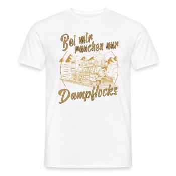 Dampflok Lokführer Eisenbahner Eisenbahn Lok Bahn - Männer T-Shirt - Weiß - Vorne - AI Model Male 178 dark (178cm)