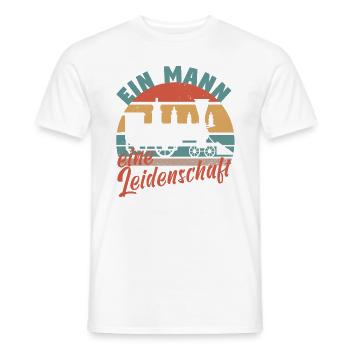 Dampflok Lokführer Eisenbahner Eisenbahn Vater - Männer T-Shirt - Weiß - Vorne - AI Model Male 178 dark (178cm)