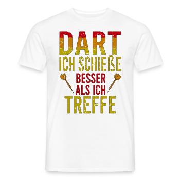 Dart Dartspieler Darten Dartpfeile Darts Dartfans - Männer T-Shirt - Weiß - Vorne - AI Model Male 178 dark (178cm)