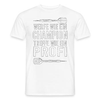 Dartfans Dartboard Treffsicher Dart Champion Darts - Männer T-Shirt - Weiß - Vorne - AI Model Male 178 dark (178cm)