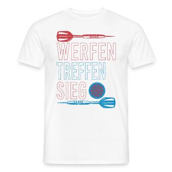 Dart Dartspieler Darten Dartpfeile Darts siegen - Männer T-Shirt - Weiß - Vorne - AI Model Male 178 dark (178cm)