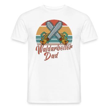 waldarbeiter dad vintage Waldarbeiter Papa - Männer T-Shirt - Weiß - Vorne - AI Model Male 178 dark (178cm)
