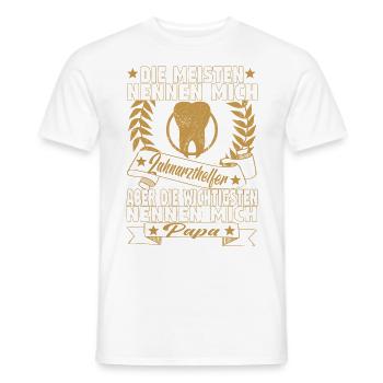 Zahnarzthelfer Zahnmedizin Zahnarzthelferin Vater - Männer T-Shirt - Weiß - Vorne - AI Model Male 178 dark (178cm)