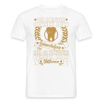 Zahnarzthelfer Zahnmedizin Zahnarzthelferin Mutter - Männer T-Shirt - Weiß - Vorne - AI Model Male 178 dark (178cm)