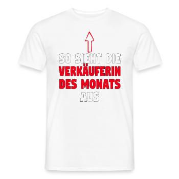 Verkäuferin Muttertag Einzelhandel Verkäufer - Männer T-Shirt - Weiß - Vorne - AI Model Male 178 dark (178cm)