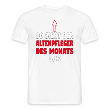 Altenpfleger Altenpflege Pfleger Vater Pflege - Männer T-Shirt - Weiß - Vorne - AI Model Male 178 dark (178cm)