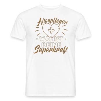 Pfleger Altenpflege Altenpfleger Vater Pflege - Männer T-Shirt - Weiß - Vorne - AI Model Male 178 dark (178cm)