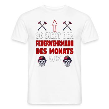 Feuerwehrmann freiwillige Feuerwehr Feuerwehr - Männer T-Shirt - Weiß - Vorne - AI Model Male 178 dark (178cm)