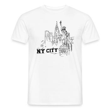 Usa New York City Klassisches Vintages Ny - Männer T-Shirt - Weiß - Vorne - AI Model Male 178 dark (178cm)