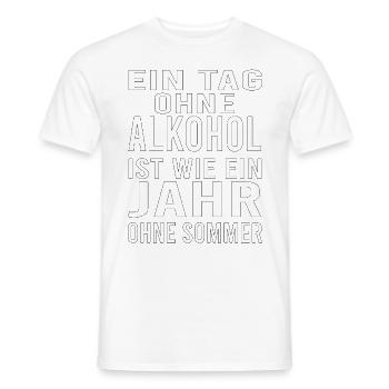 Himmelfahrt Bier Nachbarn Saufen Vatertag Nachbar - Männer T-Shirt - Weiß - Vorne - AI Model Male 178 dark (178cm)