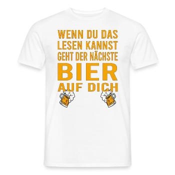 Vatertag Himmelfahrt Bier Nachbar Nachbarn Saufen - Männer T-Shirt - Weiß - Vorne - AI Model Male 178 dark (178cm)