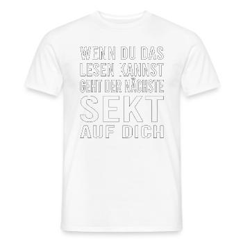 Vatertag Himmelfahrt Bier Nachbar Nachbarn Saufen - Männer T-Shirt - Weiß - Vorne - AI Model Male 178 dark (178cm)