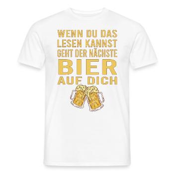 Vatertag Himmelfahrt Bier Nachbar Nachbarn Saufen - Männer T-Shirt - Weiß - Vorne - AI Model Male 178 dark (178cm)