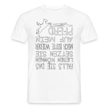 Reiter im Reitsport Dressur Reiterin Reiten - Männer T-Shirt - Weiß - Vorne - AI Model Male 178 dark (178cm)