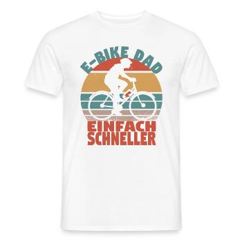 Elektrofahrrad Vater Pedelec EBike Papa Dad E-Bike - Männer T-Shirt - Weiß - Vorne - AI Model Male 178 dark (178cm)