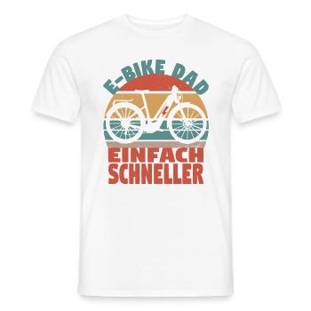 Elektrofahrrad Vater Pedelec EBike Papa Dad E-Bike - Männer T-Shirt - Weiß - Vorne - AI Model Male 178 dark (178cm)