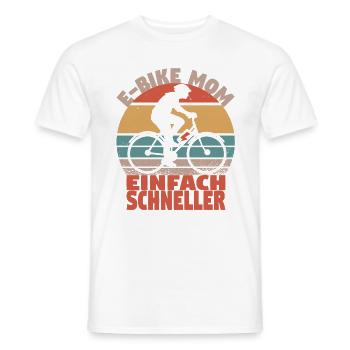 Elektrofahrrad Mama Pedelec EBike Mutter E-Bike - Männer T-Shirt - Weiß - Vorne - AI Model Male 178 dark (178cm)