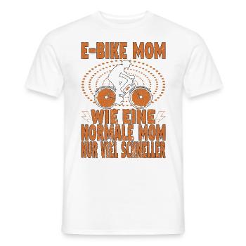 Elektrofahrrad Mama Pedelec EBike Mutter E-Bike - Männer T-Shirt - Weiß - Vorne - AI Model Male 178 dark (178cm)