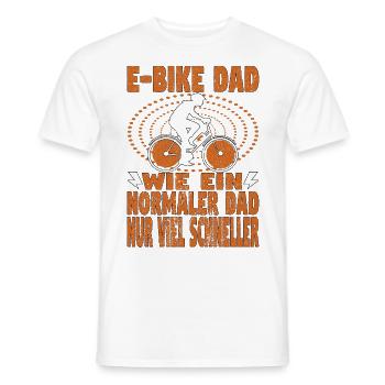 Elektrofahrrad Vater Pedelec EBike Papa Dad E-Bike - Männer T-Shirt - Weiß - Vorne - AI Model Male 178 dark (178cm)