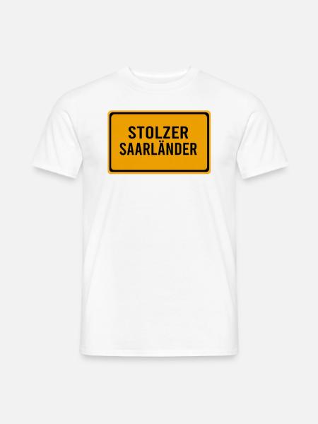 Saarland Saarländer Saarbrücken Saarbrücker Stolz - Männer T-Shirt - Weiß